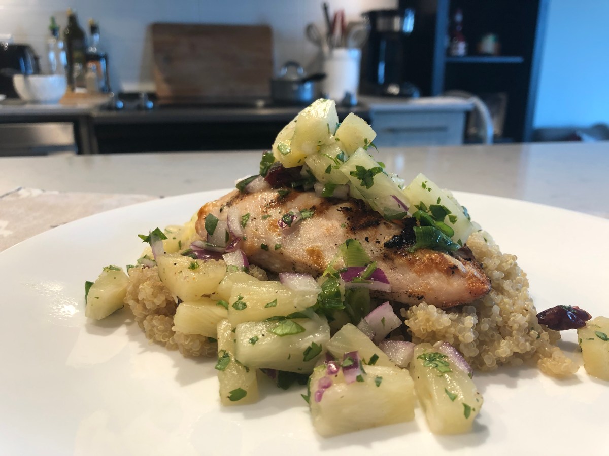 Pineapple Cilantro Salsa with Grilled&nbsp;Chicken
