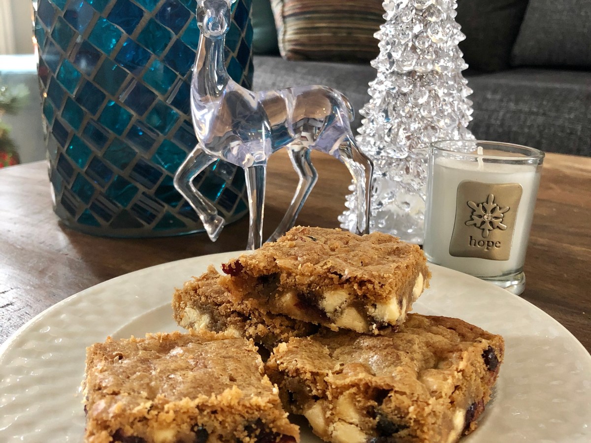 White Chocolate & Cranberry&nbsp;Blondies