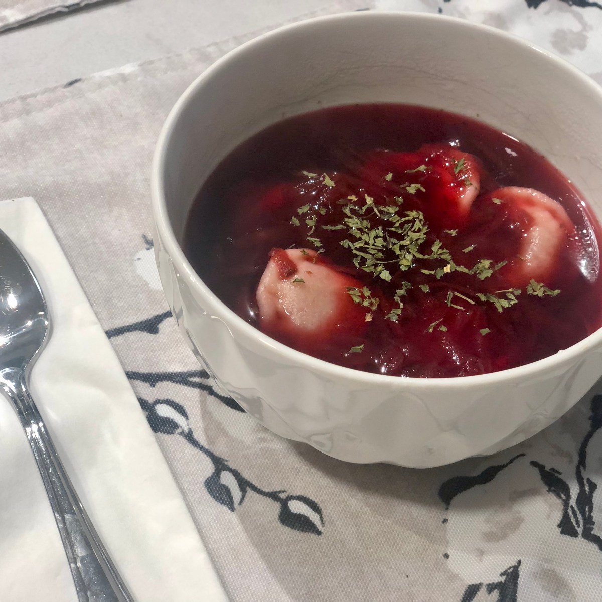 Red Beet Soup with Mushroom Dumplings // Barszcz Czerwony i&nbsp;Uszka
