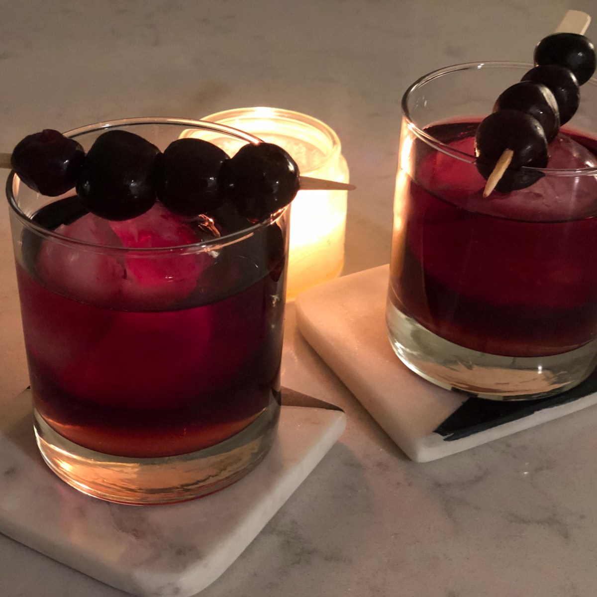 Red Moon Over Manhattan & Vanilla Whiskey Soaked&nbsp;Cherries