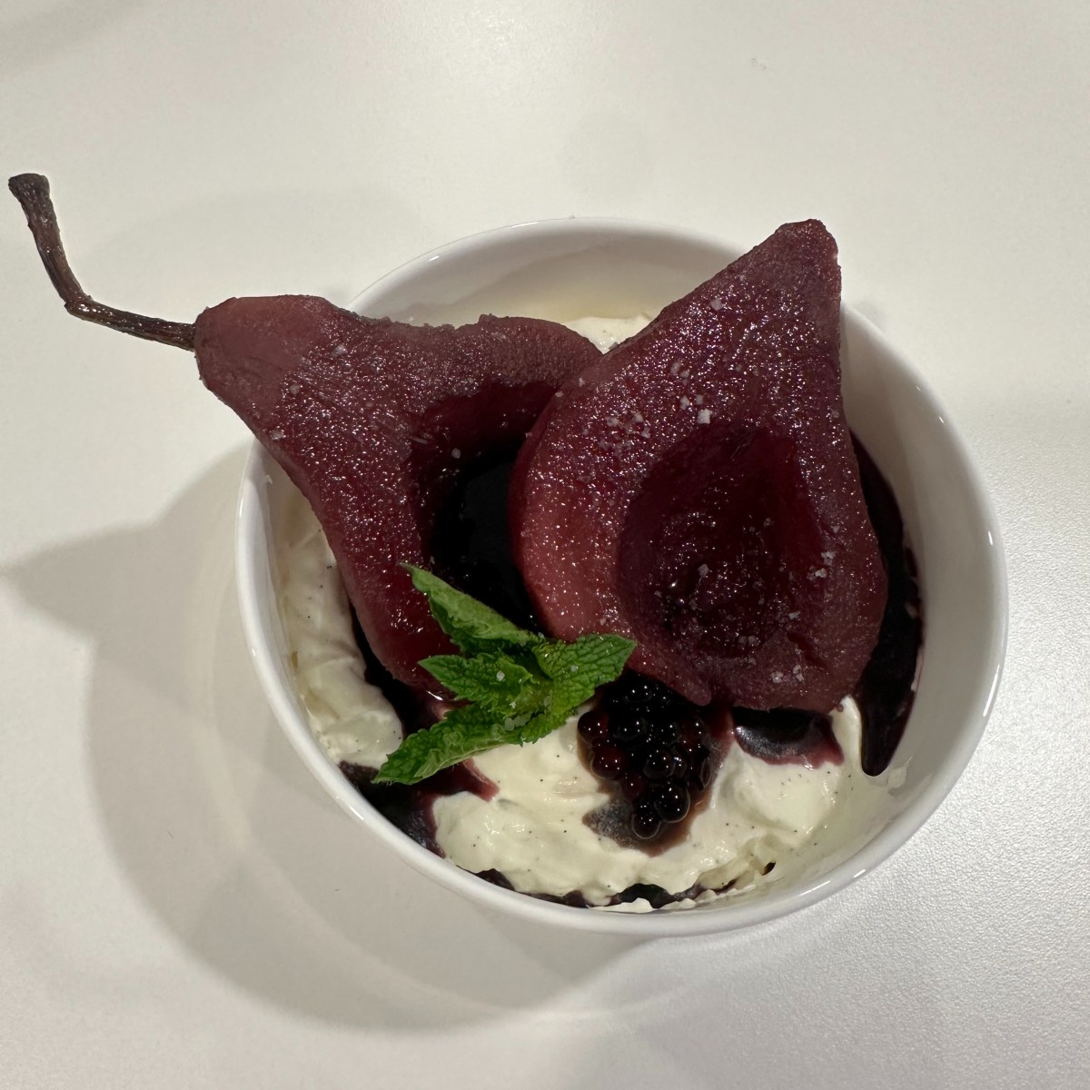 Mulled Wine Poached Pears & Whipped Vanilla&nbsp;Mascarpone