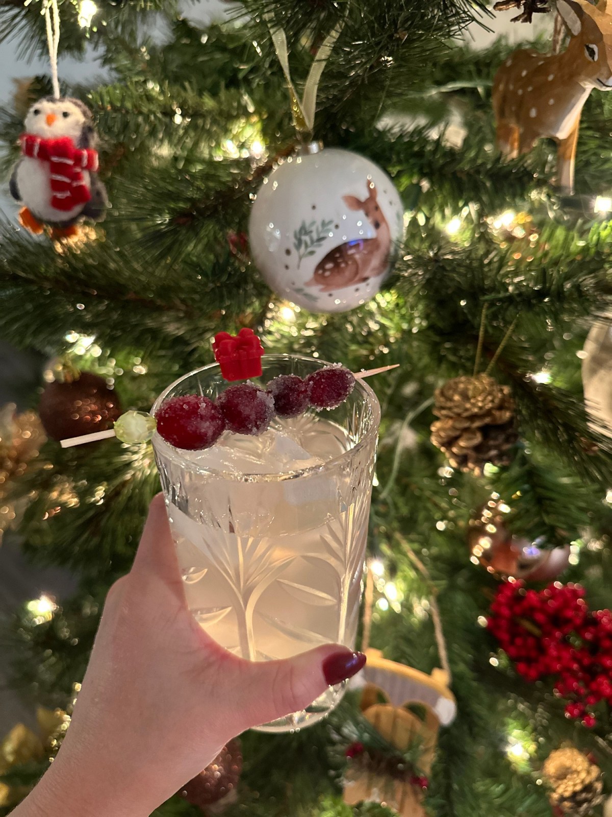 White Cosmopolitan with Sugared&nbsp;Cranberries